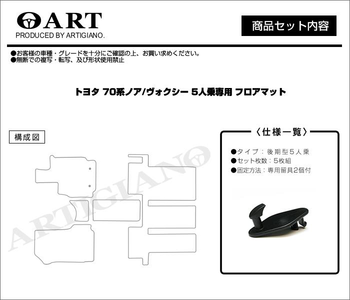 トヨタ ノア ヴォクシー 70系 5人乗 フロアマット H19年6月～ R1000