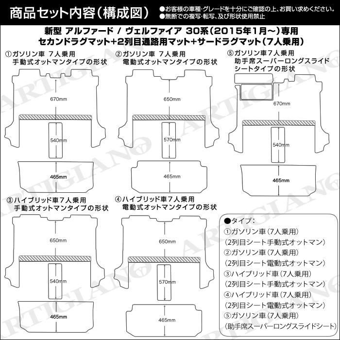 ☆セール対象☆トヨタ 30系アルファード セカンドラグマット ＋ 2列目