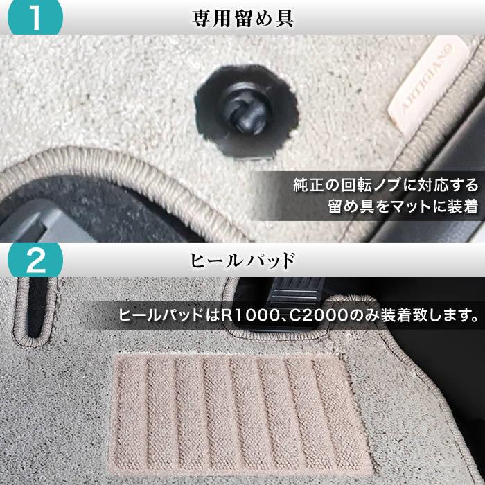 トヨタ ハリアー 80系 フロント用 フロアマット 運転席 助手席のみ 