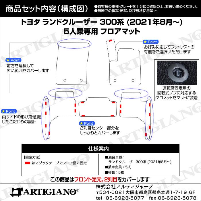 ☆セール対象☆ トヨタ ランドクルーザー 300系 フロアマット 5人乗