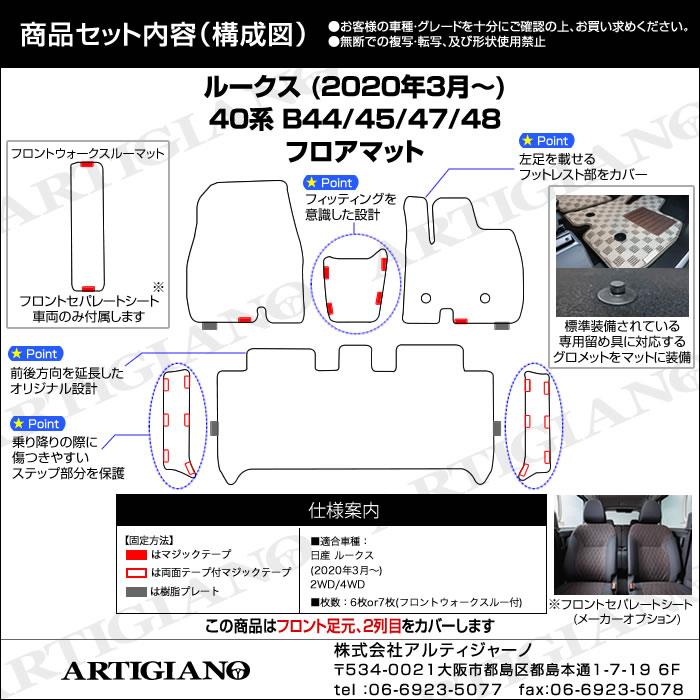 日産 ルークス 40系 フロアマット+サイドステップマット 2020年3月