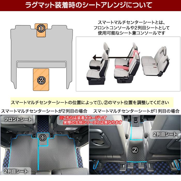日産 セレナ C28 フロント通路 セカンドラグマット 2列目通路