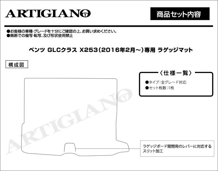 トランクマット（ラゲッジマット） ベンツ GLCクラス X253 2016年2月