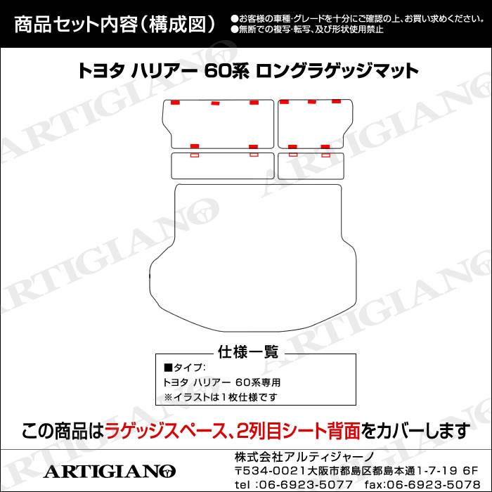 ハリアー 60系 ロングラゲッジマット(トランクマット) ガソリン