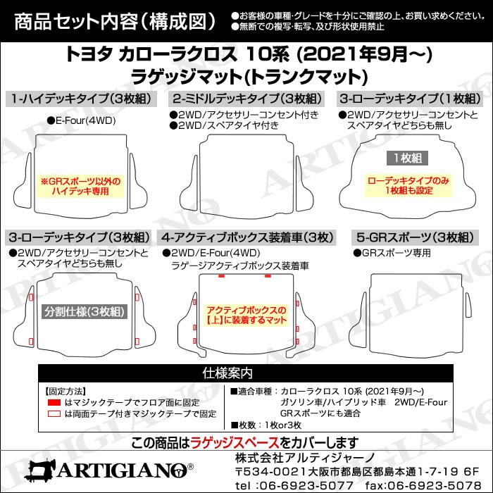 トヨタ カローラクロス 10系 ラゲッジマット C2000シリーズ