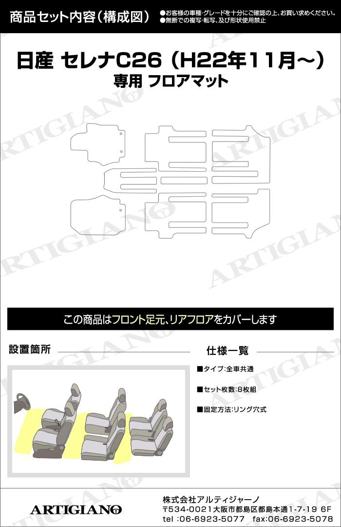 セレナ C26 フロアマット (本体のみ） S-HYBRID対応