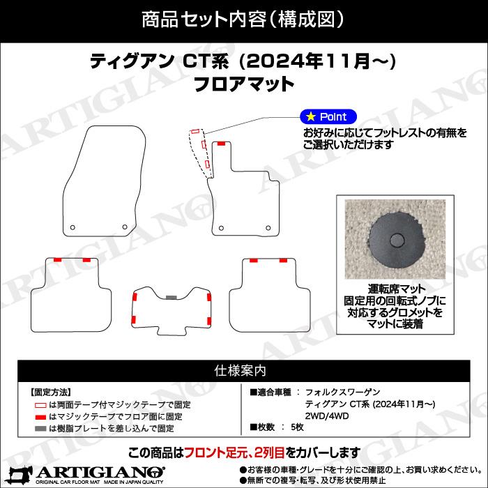 ティグアン CT系 フロアマット ラゲッジマット セット C2000シリーズ