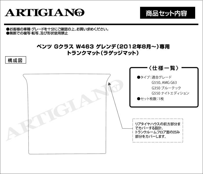 メルセデス ベンツ Gクラス W463 フロアマット+ラゲッジマット（トランクマット） ロング （5ドア） 旧型W463（1994年12月～2018年5月）  フロアマット専門店アルティジャーノ 車 フロアマット