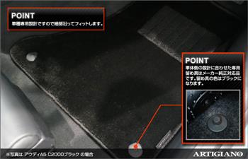 アウディ A4/A4アバント B8 右ハンドル フロアマット H20年8月～ C2000