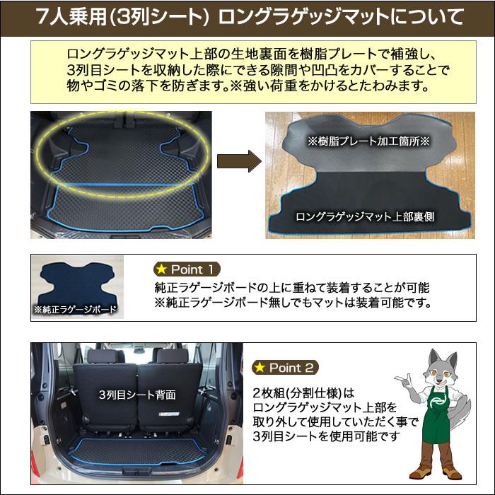 トヨタ シエンタ 10系 7人乗 ロングラゲッジマット ラバー製 ゴム 防水