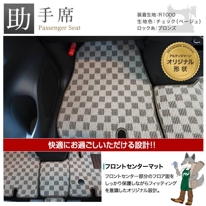 日産 ルークス 40系 フロアマット+サイドステップマット 2020年3月～ ラバー製 ゴム 防水 撥水性 フロアマットセット フロアマット専門店アルティジャーノ  車 フロアマット