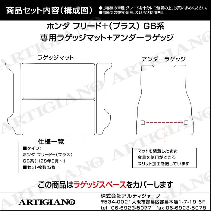 ホンダ フリード+/フリード+ハイブリッド GB系 ラゲッジマット+