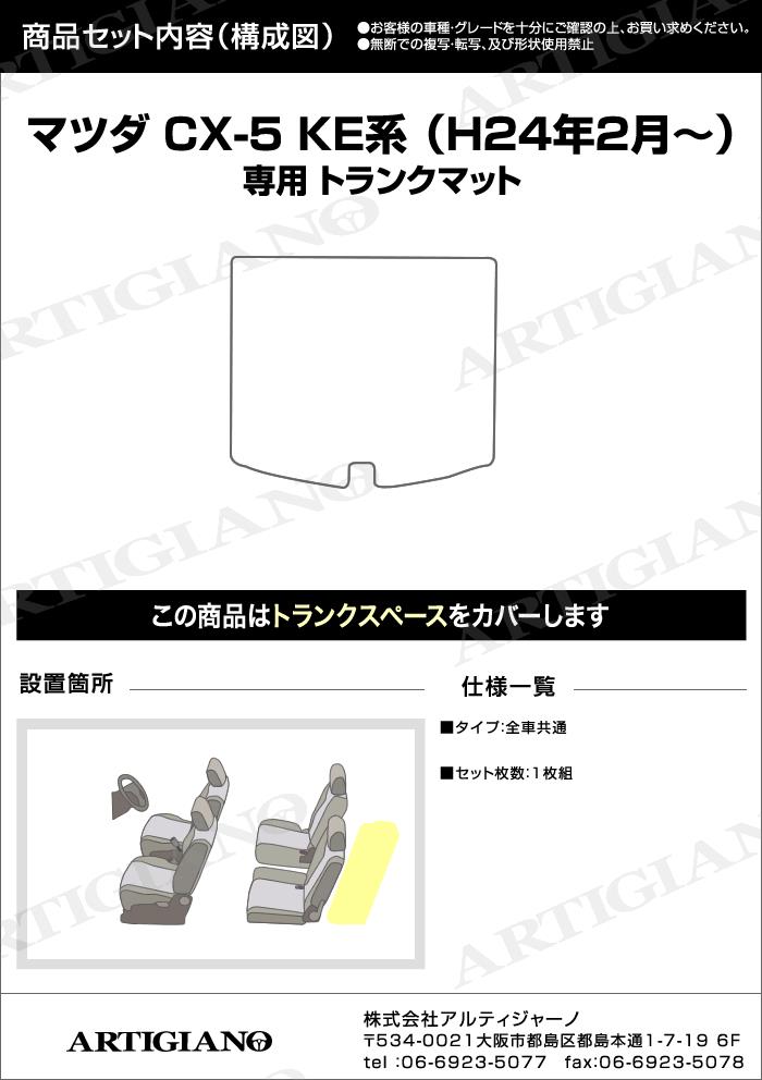 マツダ CX-5 ラバー製トランクマット（ラゲッジマット） 前期