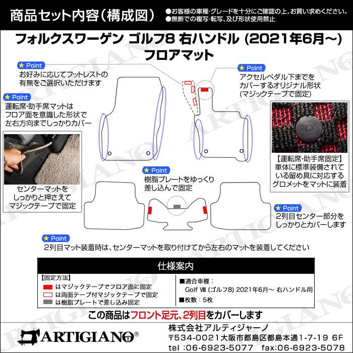 フォルクスワーゲン 新型 ゴルフ8 CD系 ラゲッジマット トランク