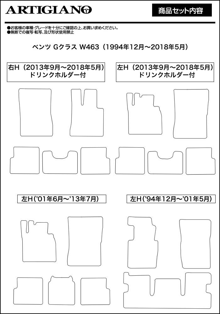 メルセデス ベンツ Gクラス 旧型W463 (1994年12月～2018年5月) フロア