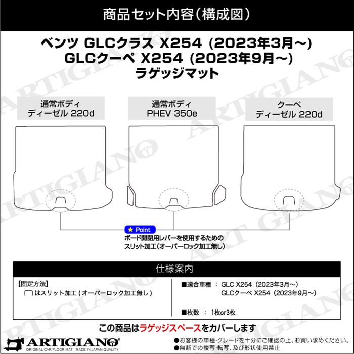 メルセデス ベンツ GLC X254 ラゲッジマット トランクマット ラバー製