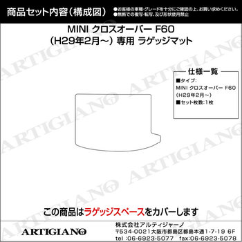 MINI 純正　ラゲージマット　トランクマット　F60 クロスオーバー MINI （ミニ） クロスオーバー F60 ラゲッジマット(トランク