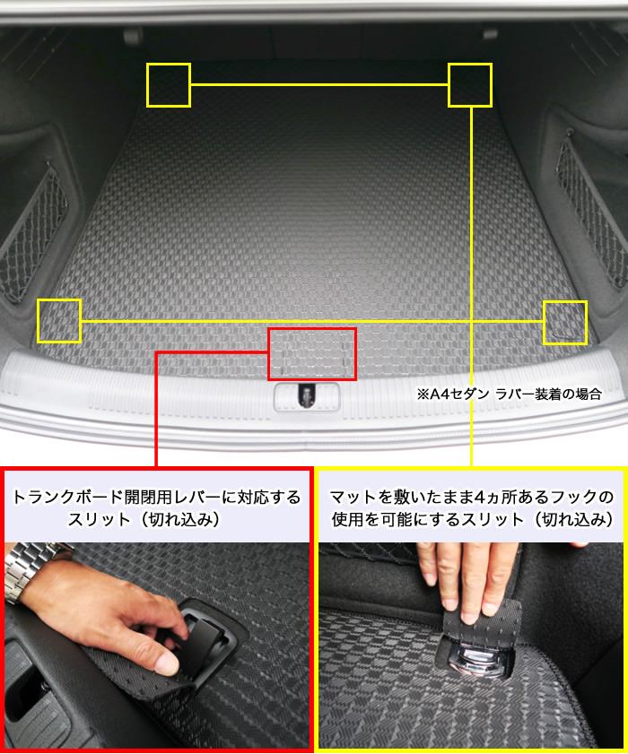 アウディ A4/A4アバント B9 8WC ラゲッジマット(トランクマット) 2016