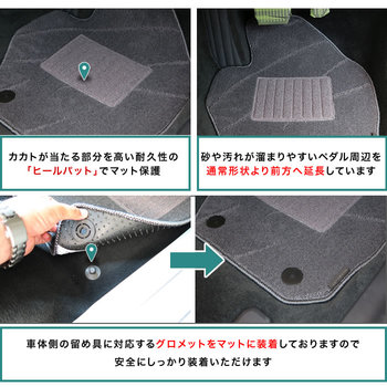 ボルボ V60 フロアマット+ラゲッジマット(トランクマット)セット 右ハンドル FB（FD) H23年6月～ ラバーシリーズ 撥水性