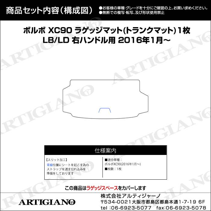 ボルボ XC90 LB/LD系 トランクマット(ラゲッジマット) 右