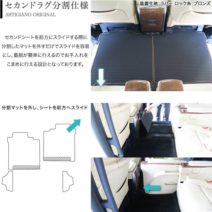 アルファード30後期SCパッケージ純正フロアマット社外セカンドシート