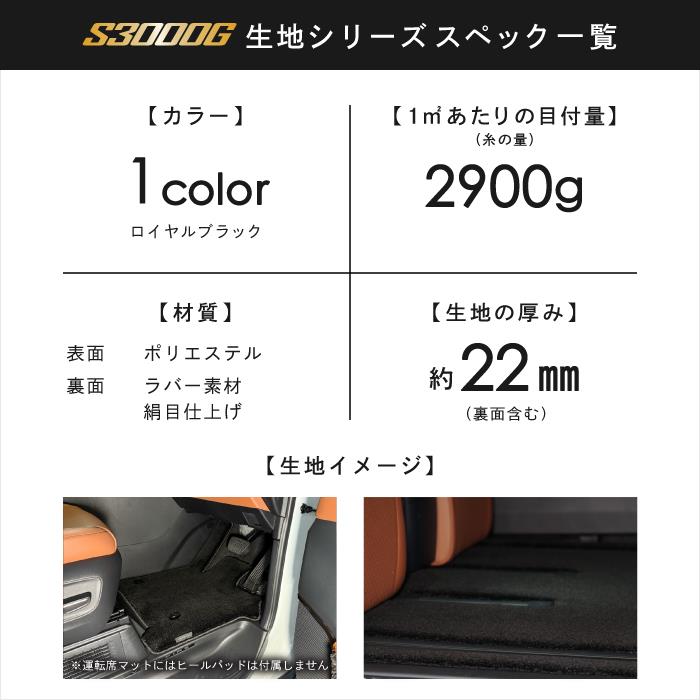 ボルボ XC40 XB系 フロアマット 右ハンドル用 S3000Gシリーズ